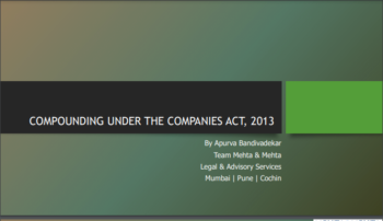 Compounding Under the Companies Act 2013